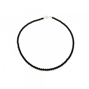 Onyx Necklace - Black Small Round Beads